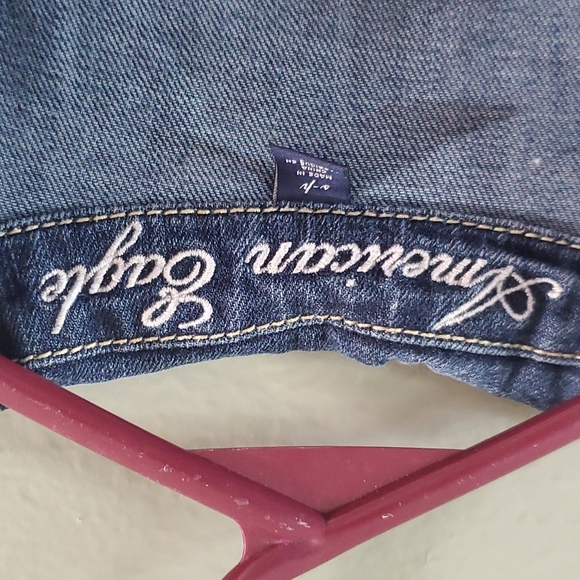 American Eagle Perfect Fitted Dark Denim Jacket - Picture 2 of 7